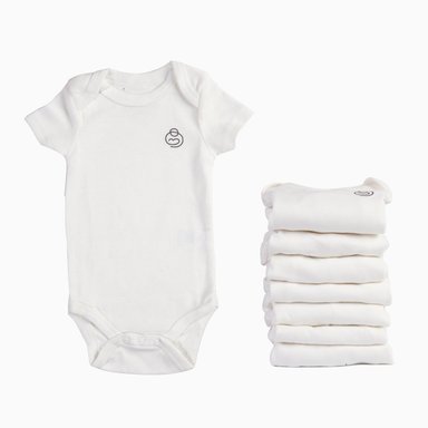 PACK 8 BODY ALGODON UNISEX BEBESIT BLANCO MANGA CORTA 6-9M - 3