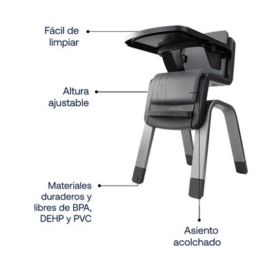 SILLA COMER NUNA ZAAZ PEWTER NEGRO - 4