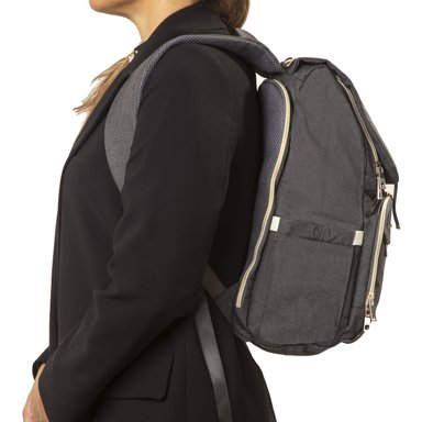 MOCHILA MATERNAL MUDADOR MELANGE NEGRO BEBESIT - 6