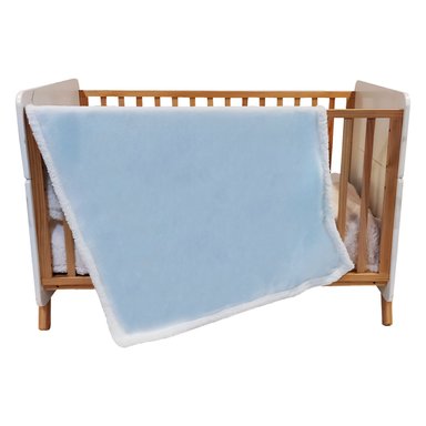 MANTA BEBESIT SHERPA CELESTE BEBE HIPOALERGÉNICA 91X127 CM - 5