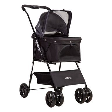 COCHE MASCOTAS PLEGABLE EASY PERRO GATO NEGRO BEEPET BEBESIT - 1