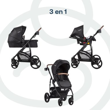 COCHE CUNA BEBESIT TRAVEL SYSTEM QUEST LX NEGRO - 7