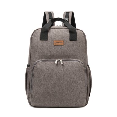 MOCHILA BEBESIT MATERNAL 3EN1 PAÑALERA CUNA Y MUDADOR GRIS - 1