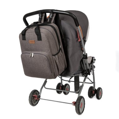 MOCHILA BEBESIT MATERNAL 3EN1 PAÑALERA CUNA Y MUDADOR GRIS - 6