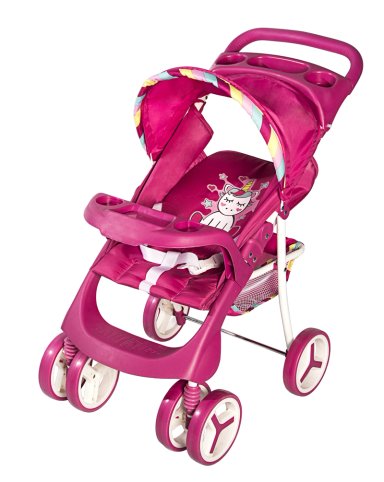 COCHE TRAVEL DE JUGUETE BEBESIT ROSADO PARA MUÑECA UNICORNIO - 3
