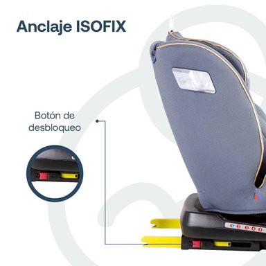 SILLA DE AUTO CONVERTIBLE SUPRA 360° AZUL CLARO BEBESIT - 6