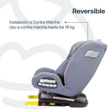 SILLA DE AUTO CONVERTIBLE SUPRA 360° AZUL CLARO BEBESIT - 7