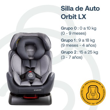 SILLA AUTO BEBESIT ORBIT LX GRIS - 3