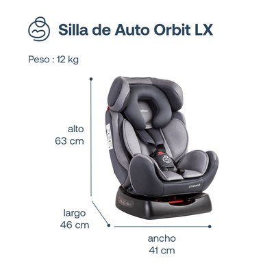 SILLA AUTO BEBESIT ORBIT LX GRIS - 9