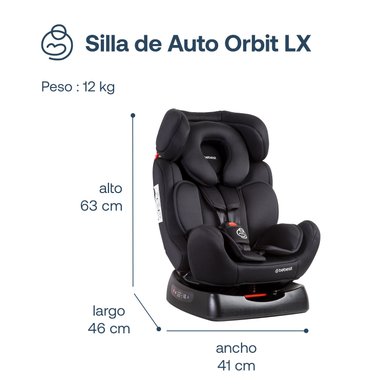 SILLA AUTO BEBESIT ORBIT LX NEGRO - 9