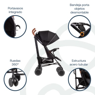 COCHE BEBESIT PARAGUA MAGIC RIDE NEGRO - 4