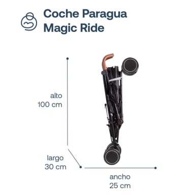 COCHE BEBESIT PARAGUA MAGIC RIDE NEGRO - 8