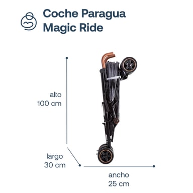 COCHE BEBESIT PARAGUA MAGIC RIDE GRIS - 7