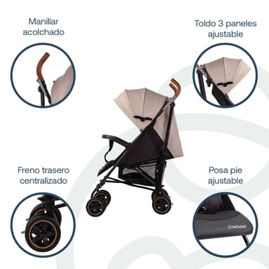 COCHE BEBESIT PARAGUA MAGIC RIDE BEIGE - 2