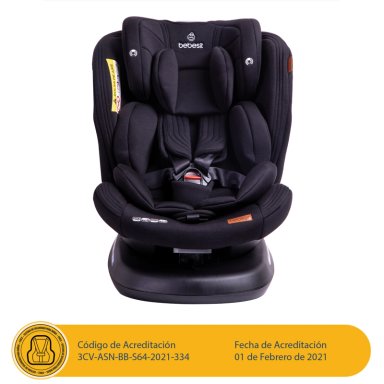 SILLA AUTO BEBESIT CONVERTIBLE ISOFIX SUPRA 360º PREMIUM NEGRO - 2