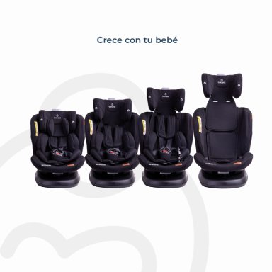 SILLA AUTO BEBESIT CONVERTIBLE ISOFIX SUPRA 360º PREMIUM NEGRO - 6