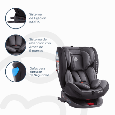 SILLA AUTO BEBESIT SATURN DARK GREY GRIS - 4