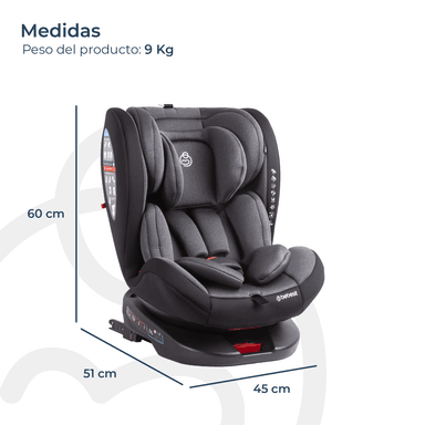 SILLA AUTO BEBESIT SATURN DARK GREY GRIS - 8