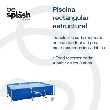 PISCINA ESTRUCTURAL BEBESIT CON FILTROSKIMMER 300X207X65 CM BESPLASH - 3