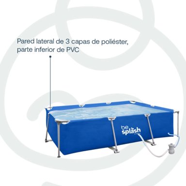 PISCINA ESTRUCTURAL BEBESIT CON FILTROSKIMMER 300X207X65 CM BESPLASH - 5