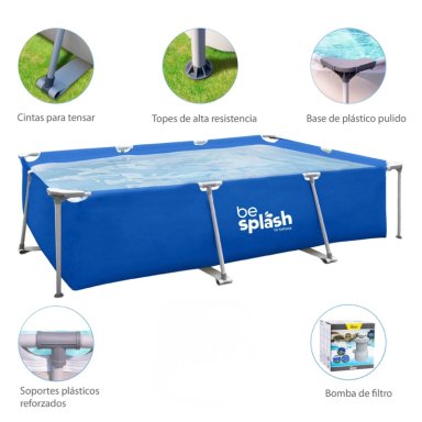 PISCINA ESTRUCTURAL BEBESIT CON FILTROSKIMMER 300X207X65 CM BESPLASH - 7