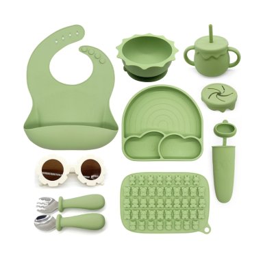 SET BEBESIT ALIMENTACIÓN SUMMER SILICONA VERDE - 1