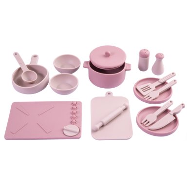 COCINA BEBESIT JUGUETE MONTESSORI SILICONA ROSADO - 1
