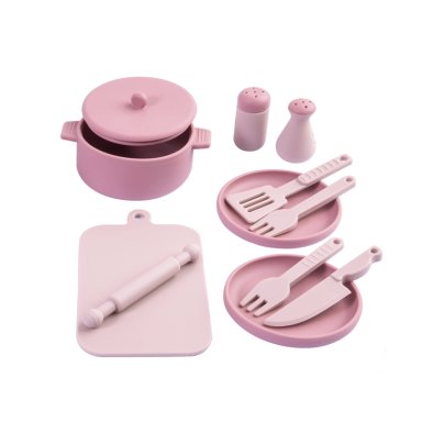 COCINA BEBESIT JUGUETE MONTESSORI SILICONA ROSADO - 3