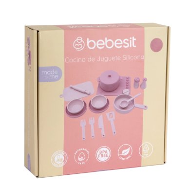 COCINA BEBESIT JUGUETE MONTESSORI SILICONA ROSADO - 8