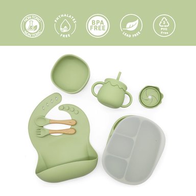 SET BEBESIT ALIMENTACIÓN OCTOBER SILICONA VERDE - 5