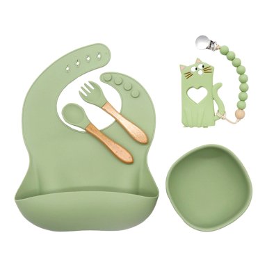 SET BEBESIT ALIMENTACIÓN MARCH SILICONA VERDE - 1