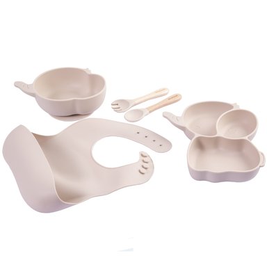 SET BEBESIT ALIMENTACIÓN ELEFANTE SILICONA BEIGE - 2