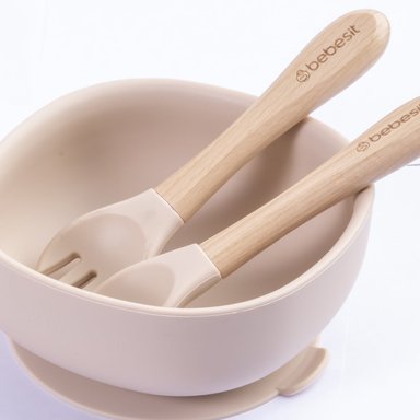 SET BEBESIT ALIMENTACIÓN MARCH SILICONA BEIGE - 3