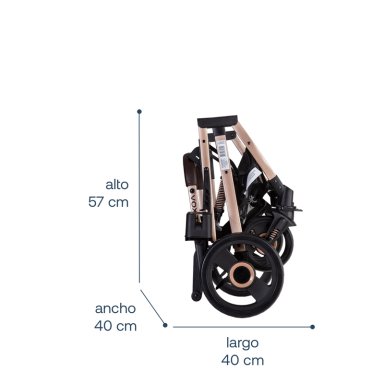 COCHE CUNA PASEO VOX GOLD NEGRO BEBESIT - 8