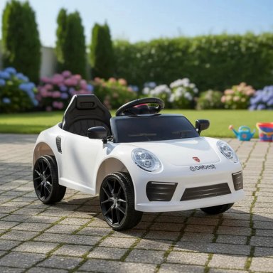 AUTO DEPORTIVO BEBESIT ELÉCTRICO RACE BLANCO - 2