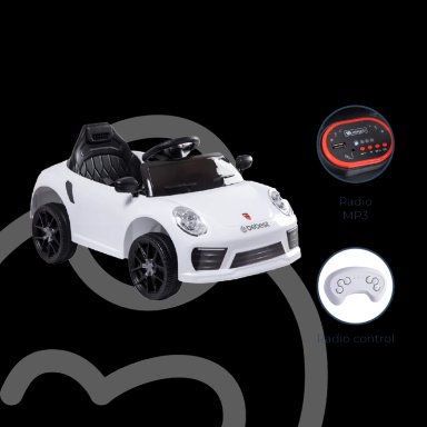 AUTO DEPORTIVO BEBESIT ELÉCTRICO RACE BLANCO - 9