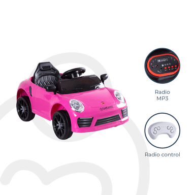 AUTO DEPORTIVO BEBESIT ELÉCTRICO RACE ROSA - 8