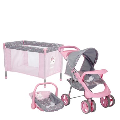 COCHE DE JUGUETE PARA MUÑECA + CUNA UNICORNIO BEBESIT - 1