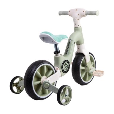 TRICICLO BEBESIT BICICLETA APRENDIZAJE PEDALES 2 EN 1 XT05 VERDE - 5