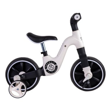 TRICICLO BEBESIT BICICLETA APRENDIZAJE PEDALES 2 EN 1 XT05 BLANCO - 3