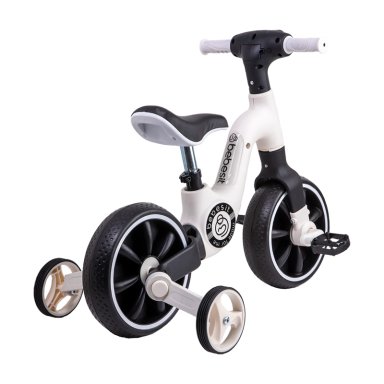 TRICICLO BEBESIT BICICLETA APRENDIZAJE PEDALES 2 EN 1 XT05 BLANCO - 6