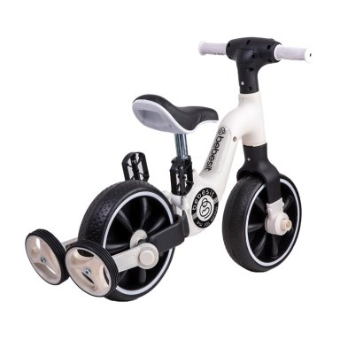 TRICICLO BEBESIT BICICLETA APRENDIZAJE PEDALES 2 EN 1 XT05 BLANCO - 7