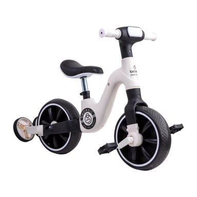 TRICICLO BEBESIT BICICLETA APRENDIZAJE PEDALES 2 EN 1 XT05 BLANCO - 9