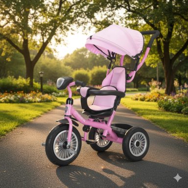 TTRICICLO PASEO INFANTIL 360 1326 LX ROSADO BEBESIT - 2
