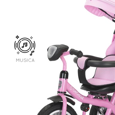 TTRICICLO PASEO INFANTIL 360 1326 LX ROSADO BEBESIT - 7