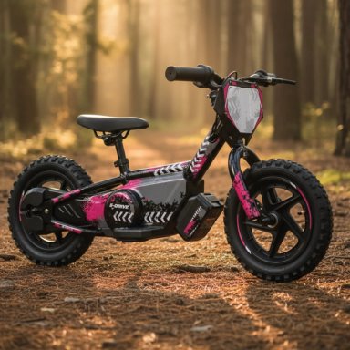 BICICLETA MOTO ELE CTRICA E-BIKE BERIDE ARO 12 ROSADA - 2
