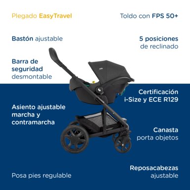 COCHE TRAVEL SYSTEM CHROM TRIO EMBER JOIE - 5
