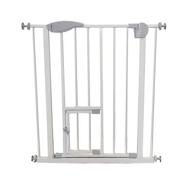 REJA SEGURIDAD BEBESIT BEBÉ PUERTA MASCOTA DOBLE SEGURO 75-82 CM BLANCO - 1