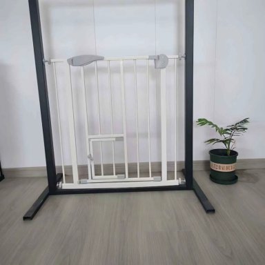 REJA SEGURIDAD BEBESIT BEBÉ PUERTA MASCOTA DOBLE SEGURO 75-82 CM BLANCO - 9