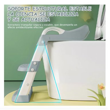 ASIENTO ADAPTADOR INODORO BEBESIT REDUCTOR ESCALERA ENTRANAMIENTO BEBE BAÑO GRIS - 4